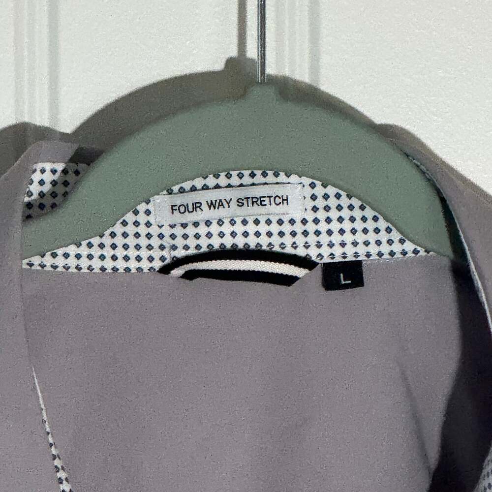 Four Way Stretch Men's Grey Button-Up Shirt - Size L - Picture 2 of 3